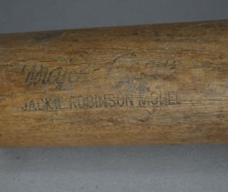 1950 ' S JACKIE ROBINSON HUTCH ATHLETIC CO.  BASEBALL BAT BROOKLYN DODGERS 3