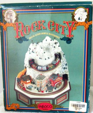 Enesco Rock City Deluxe Action Musical Masterpiece 1988 Vintage
