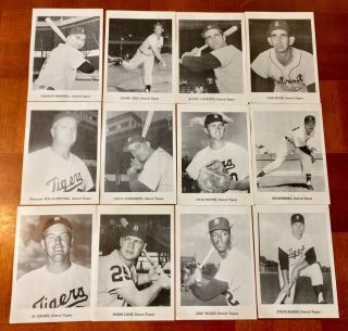 1960’s Detroit Tigers Picture Pack 12 Star Players Kaline,  Colavito,  Bunning,  Cash