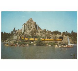 Disney Vintage Postcard Mine Train At Cascade Peak C - 17 Disneyland C1960
