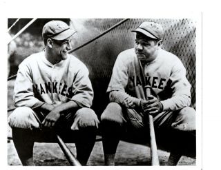 Babe Ruth Lou Gehrig York Yankees 8x10 Photo Baseball Hof Usa