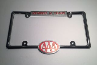 10 Year Aaa Auto Club Member Anniversary Loyalty License Plate Frame