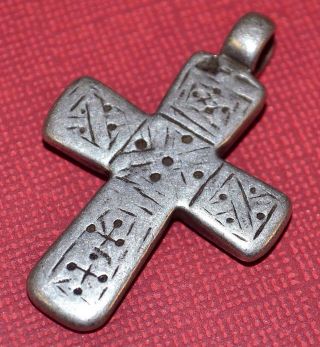 Antique Ethiopian Coptic Christian Orthodox Silver Cross Pendant Ethiopia Africa