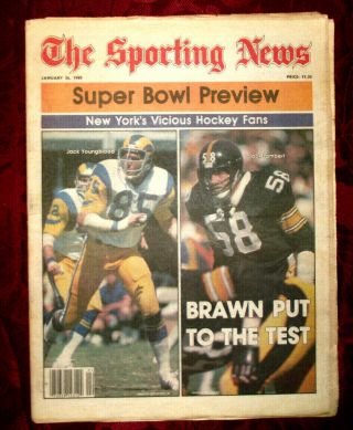 Sporting News Newspaper January 26 1980 Steelers Rams Lambert Bowl Issue