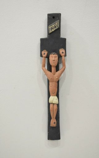 Papua Guinea Hand Carved Wooden Crucified Jesus