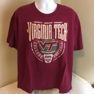Vtg Pro Player 2000 Virginia Va Tech Hokies Sugar Bowl Mens T - Shirt Xl Maroon Fs