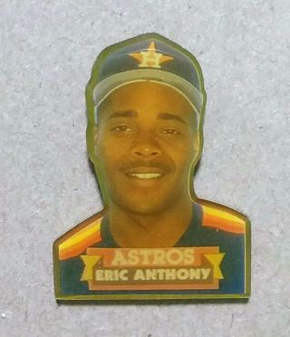Vintage 1990 Mlb Baseball - Astros Eric Anthony - M.  V.  P.  Series Pin