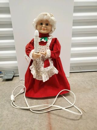 Vintage Telco Motionettes 24 " Mrs Claus Christmas Animated Light Up Figure