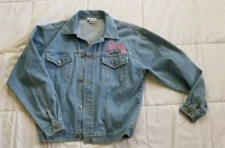Vintage Womens Barbie 1995 Mattel Denim Jacket By Jerry Leigh (m) Made In Usa