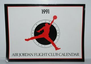 Michael Jordan 1991 Air Jordan Flight Club Calendar.  Chicago Bulls Nike Wheaties