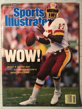 1988 Doug Williams Washington Redskins Sports Illustrated Label Removed