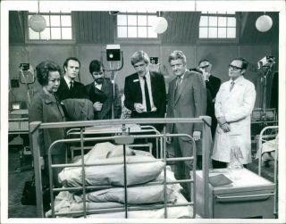 Vintage Photograph Of James Maxwell And John Paul In " The Iron Doctor " Doomwatch