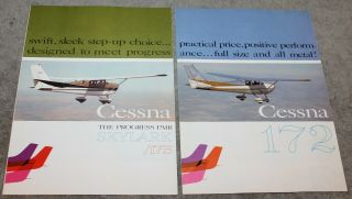 Vintage Cessna Airplane Brochures 172 & Skylark/175 Circa 1960
