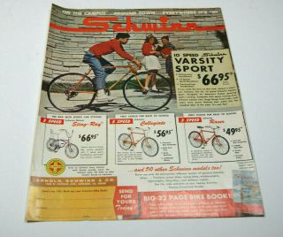 2 Vintage Print Ad 1967 Schwinn Fastback Stingray Varsity Uni - Cycle Christmas 3