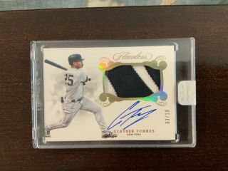 2018 Flawless Gleyber Torres Auto Patch Rookie 3/10 Encased Yankees Autograph