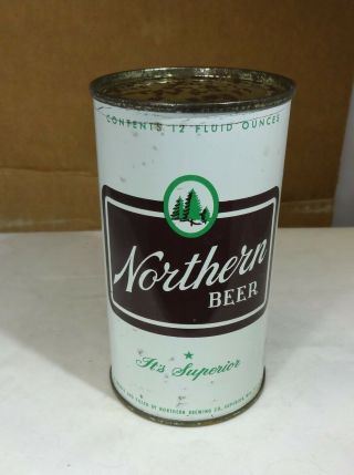 Northern White Vintage Flat Top Beer Can 3