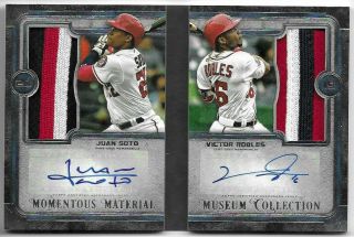 Juan Soto Victor Robles 2019 Topps Museum Dual Jumbo Patch Auto Book 4/5