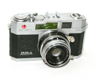 Vtg Petri 2.  8 Rangefinder 35mm Film Camera W/ Orikkor 45mm F2.  8 - Great Shape