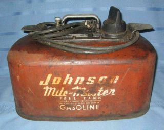 Vintage Johnson Mile Master 4 - Gallon Pressurized Outboard Gasoline Fuel Tank