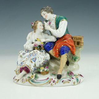 Antique Samson Porcelain - Young Man & Lady Figurine - Lovely