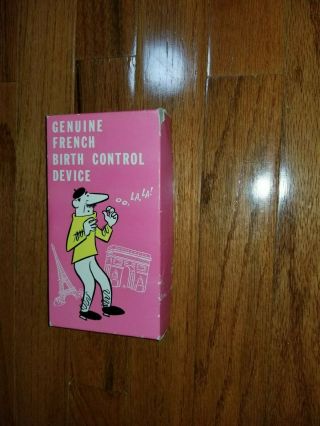 Vintage French Birth Control Device 1969 Gag Gift Guillotine Wood Penis 2