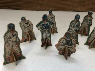 10 Vintage Paper Cardboard Stand - up Baseball Figures.  Very Old.  2.  5” Tall. 2