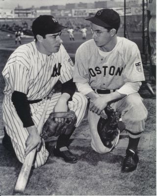 Joe Dimaggio Yankees And Dom Dimaggio Red Sox 8x10 Photo