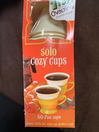 Vintage Solo Cozy Cups Refills.  Box Of 50 - 7oz.  Never Opened.