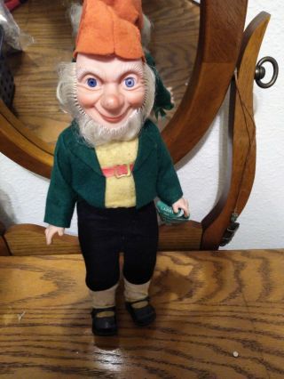 Vintage Larry The Lucky Leprechaun Elf Gnome Doll Tag Bring Luck Of The Irish
