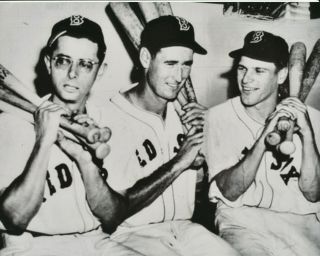 Ted Williams,  Dom Dimaggio,  Billy Goodman 8x10 Photo Boston Red Sox