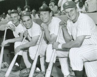 Mickey Mantle,  Yogi Berra,  Roger Maris,  Bill Skowron 8x10 Photo York Yankees