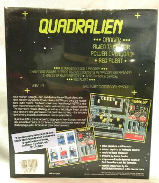 Quadralien Arcade - Style Space Adventure Game for Amiga by Spinnaker Software NIB 2