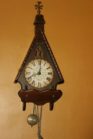 Vintage England Co Cathedral Regulator Wall Clock