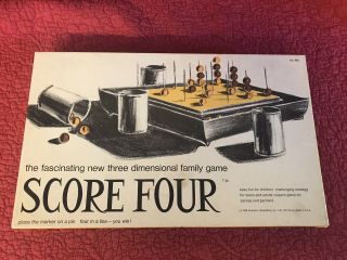 Score Four Board Game Funtastic 1968 Made In Usa Complete Vintage,