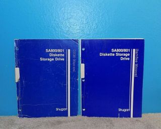 2 Orig 1981 Shugart Sa800/801 Diskette Storage Drive Oem And Service Manuals