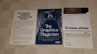 Vintage Apple Ii Graphics Magician Programming Penguin Software Floppy Disk 30