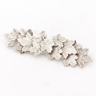 Vtg Sterling Silver - Maple Leaf Cluster Brooch Pin - 11.  5g