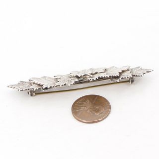 VTG Sterling Silver - Maple Leaf Cluster Brooch Pin - 11.  5g 3