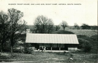 Summer Troop House,  Oak Lake Girl Scout Camp Astoria Sd Vintage Postcard W25