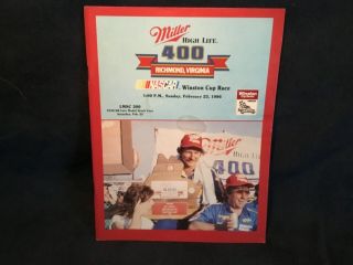 1986 Miller High Life 400 Richmond Race Program 2 - 23 - 86 2