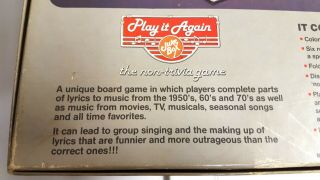 Play It Again Juke Box Game - Vintage 1985 COMPLETE 2