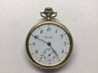 Antique Hamilton 974 16 S Gold Filled Pocket Watch Running