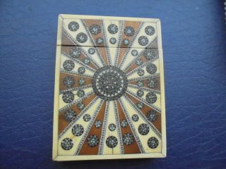 Antique 19th Century Indian Sadeli Ware Micro Mosaic Card Case 57