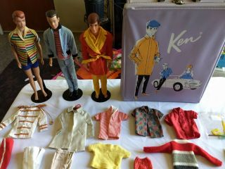 Vintage Era Ken Dolls And Wardrobe By Mattel