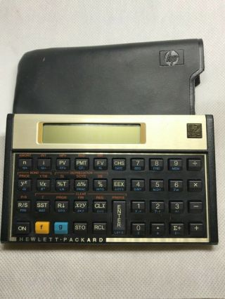 Vintage Hewlett Packard Hp 12c Financial Calculator With Case Sleeve Must Read