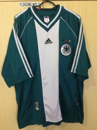Adidas Germany World Cup 1998 Away Football Soccer Jersey Shirt L Vtg Trikot
