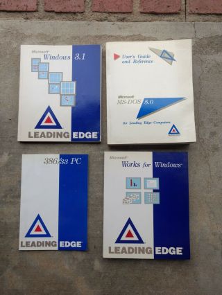 Microsoft Manuals For Leading Edge Pc 386/33 Pc,  Ms - Dos 5.  0,  Windows 3.  1,