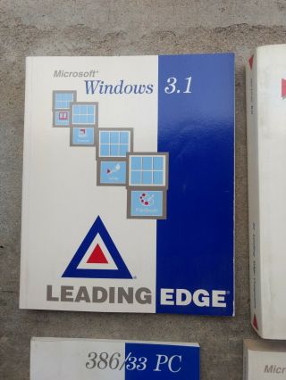 Microsoft Manuals for Leading Edge PC 386/33 PC,  MS - DOS 5.  0,  Windows 3.  1, 3