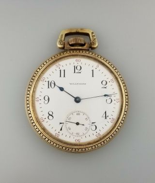 1919 Antique 16s Waltham 21j Railroad Rr Grade 645 Pocket Watch