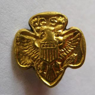 Vintage Mini 4 - Star Girl Scout Membership Pin 10k Gold Filled Reminiscent 1940 